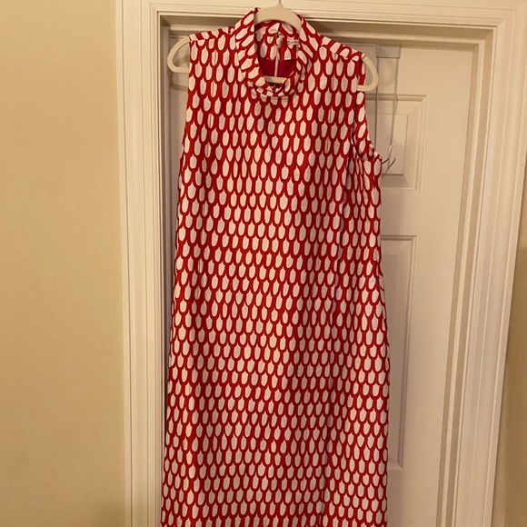 Frances Valentine Carlyle Panel Dress Loop Print Oyster Red… WORN ONCE! - Picture 7 of 15